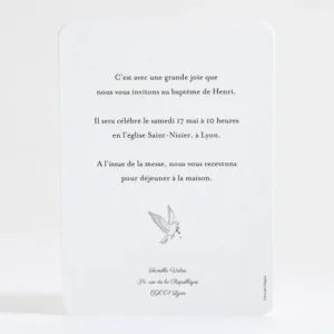 Faire-part de bapteme Grand cierge*Faire-part Elégant Clearance
