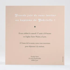 Faire-part de bapteme Grande joie*Faire-part Elégant Fashion