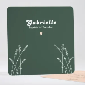 Faire-part de bapteme Grande joie*Faire-part Elégant Fashion