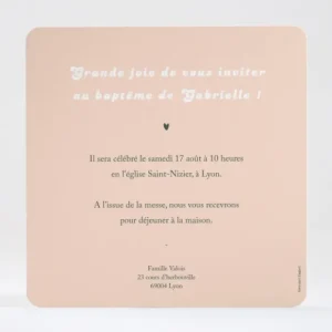 Faire-part de bapteme Grande joie*Faire-part Elégant Fashion