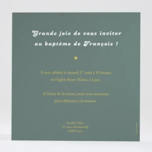 Faire-part de bapteme Grande joie*Faire-part Elégant Fashion