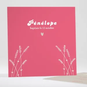 Faire-part de bapteme Grande joie*Faire-part Elégant Fashion