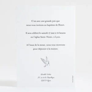 Faire-part de bapteme Grand cierge*Faire-part Elégant Clearance