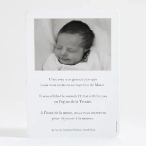 Faire-part de bapteme Initiale bouquet*Faire-part Elégant Outlet