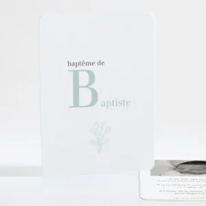 Faire-part de bapteme Initiale bouquet*Faire-part Elégant Outlet