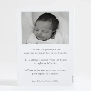 Faire-part de bapteme Initiale bouquet*Faire-part Elégant Outlet