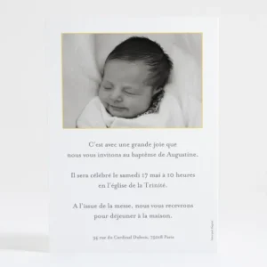 Faire-part de bapteme Initiale bouquet*Faire-part Elégant Outlet