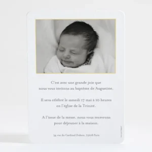 Faire-part de bapteme Initiale bouquet*Faire-part Elégant Outlet