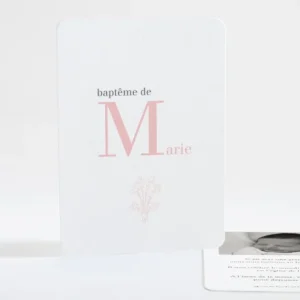 Faire-part de bapteme Initiale bouquet*Faire-part Elégant Outlet