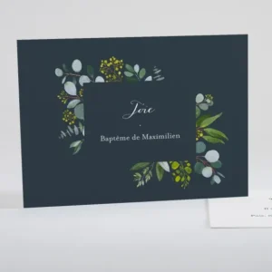 Faire-part de bapteme Jolis vegetaux*Faire-part Elégant Best