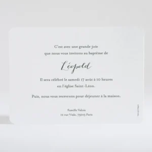 Faire-part de bapteme Jolis vegetaux*Faire-part Elégant Best