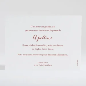 Faire-part de bapteme Jolis vegetaux*Faire-part Elégant Best