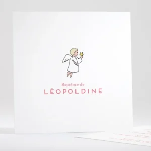 Faire-part de bapteme Laudate*Faire-part Elégant Online