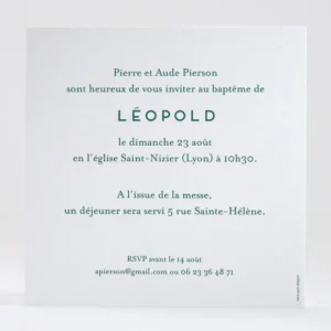 Faire-part de bapteme Laudate*Faire-part Elégant Online