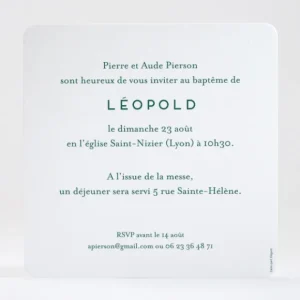 Faire-part de bapteme Laudate*Faire-part Elégant Online