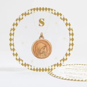 Faire-part de bapteme Medaille de bapteme*Faire-part Elégant New