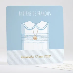 Faire-part de bapteme Medaille*Faire-part Elégant Online