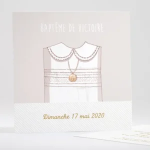 Faire-part de bapteme Medaille*Faire-part Elégant Online
