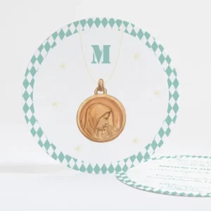 Faire-part de bapteme Medaille de bapteme*Faire-part Elégant New