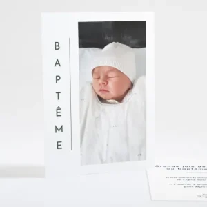 Faire-part de bapteme Minimaliste*Faire-part Elégant Sale