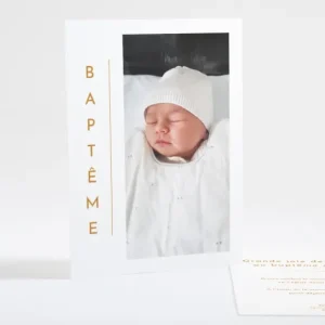 Faire-part de bapteme Minimaliste*Faire-part Elégant Sale