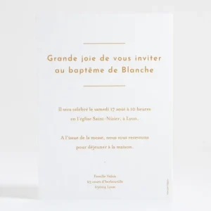 Faire-part de bapteme Minimaliste*Faire-part Elégant Sale