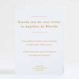 Faire-part de bapteme Minimaliste*Faire-part Elégant Sale