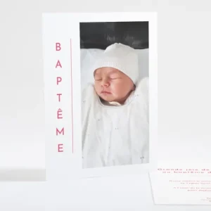 Faire-part de bapteme Minimaliste*Faire-part Elégant Sale