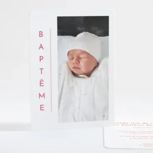 Faire-part de bapteme Minimaliste*Faire-part Elégant Sale