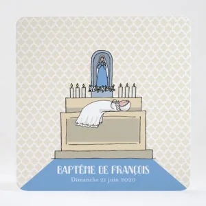 Faire-part de bapteme Nouveau baptise*Faire-part Elégant New