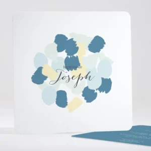 Faire-part de bapteme Palette aquarelle*Faire-part Elégant Online