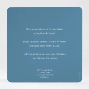 Faire-part de bapteme Palette aquarelle*Faire-part Elégant Online