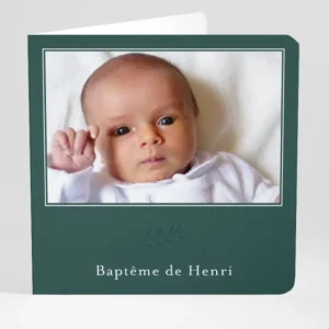 Faire-part de bapteme Petit feuillage*Faire-part Elégant New