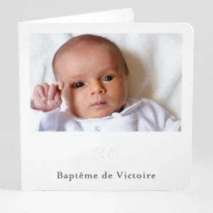 Faire-part de bapteme Petit feuillage*Faire-part Elégant New