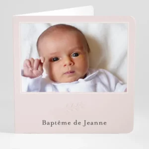 Faire-part de bapteme Petit feuillage*Faire-part Elégant New