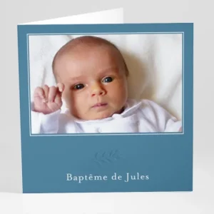Faire-part de bapteme Petit feuillage*Faire-part Elégant New