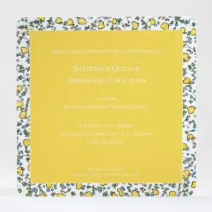 Faire-part de bapteme Petit chapelet liberty*Faire-part Elégant Hot