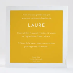 Faire-part de bapteme Rameau*Faire-part Elégant Best