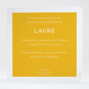 Faire-part de bapteme Rameau*Faire-part Elégant Best