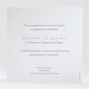 Faire-part de bapteme Ronde de bonheur*Faire-part Elégant Sale