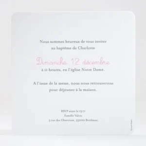 Faire-part de bapteme Ronde de bonheur*Faire-part Elégant Sale