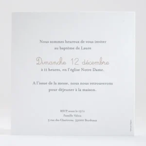 Faire-part de bapteme Ronde de bonheur*Faire-part Elégant Sale