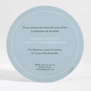 Faire-part de bapteme Vegetal*Faire-part Elégant Outlet