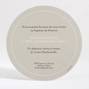Faire-part de bapteme Vegetal*Faire-part Elégant Outlet