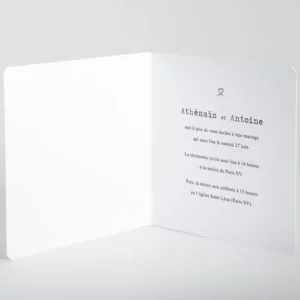 Faire-part de mariage Aloha livret*Faire-part Elégant New