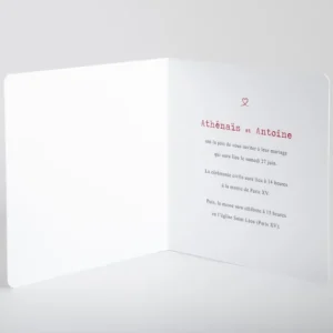 Faire-part de mariage Aloha livret*Faire-part Elégant New
