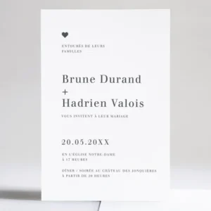 Faire-part de mariage Amour*Faire-part Elégant Best