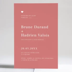 Faire-part de mariage Amour*Faire-part Elégant Best