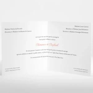 Faire-part de mariage Arlette & Albin*Faire-part Elégant Discount