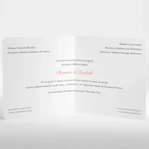 Faire-part de mariage Arlette & Albin*Faire-part Elégant Discount